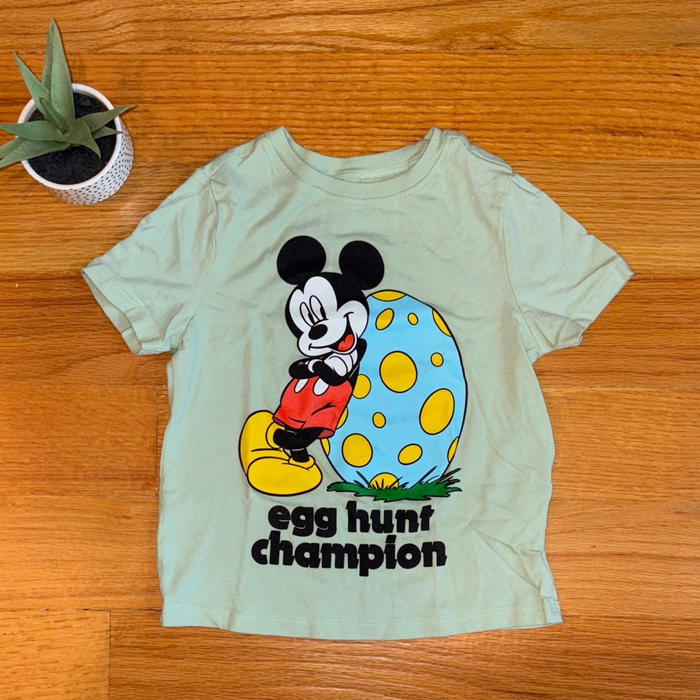 4/$21 3T Old Navy Disney Kids' Light Green Egg Hunt Champion T-Shirt
